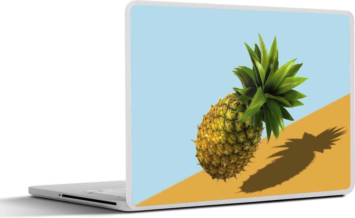 Afbeelding van product SleevesAndCases  Laptop sticker - 13.3 inch - Ananas - Schaduw - Blauw - Geel
