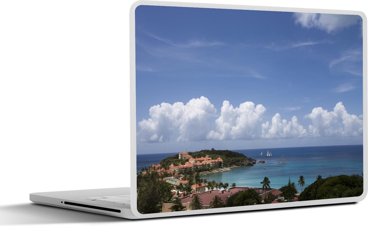 Afbeelding van product SleevesAndCases  Laptop sticker - 10.1 inch - De baai van Philipsburg in Sint Maarten