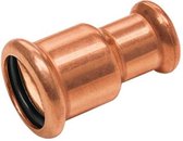 Roodkoper - Bonfix - persfitting - voor drinkwater - Rechte koppeling - verlopend - 54 x 42 mm - 2 x Press - DVGW - KIWA keur
