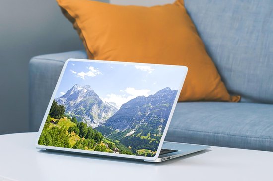 Sticker pour ordinateur portable - 13,3 pouces - Panorama sur le mont Junfrau près de Eiger en Suisse