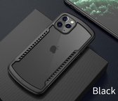 schokbestendig hoesje geschikt voor Apple iPhone 11 - zwart + glazen screen protector