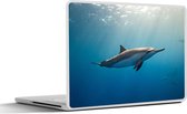 Laptop sticker - 15.6 inch - Dolfijn - Zee - Zon - 36x27,5cm - Laptopstickers - Laptop skin - Cover