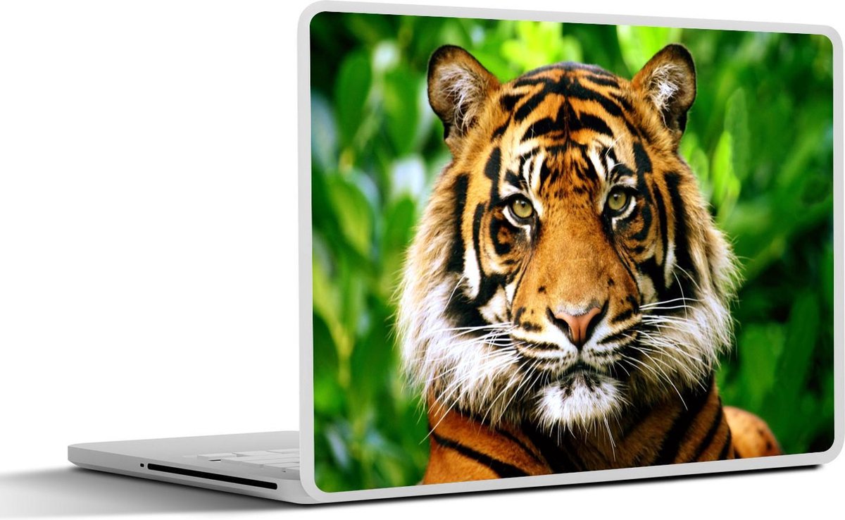 Afbeelding van product SleevesAndCases  Laptop sticker - 15.6 inch - Tijger - Kop - Bos