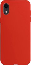 Hoesje Geschikt voor iPhone XR Hoesje Siliconen Cover Case - Hoes Geschikt voor iPhone XR Hoes Back Case - Rood
