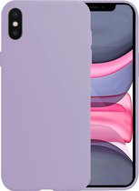 iPhone Xs Max Hoesje Siliconen - iPhone Xs Max Case - Lila