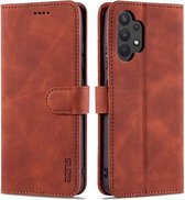 Voor Samsung Galaxy A32 4G AZNS Huid Voelen Kalf Textuur Horizontale Flip Leather Case met Kaartsleuven & Houder & Portemonnee (Bruin)