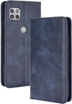 Vintage Book Case - Motorola Moto G 5G Hoesje - Blauw