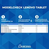 Case2go - Housse pour tablette compatible avec Lenovo Tab P11 - Étui rotatif + Protège-écran - 11 pouces - Marron
