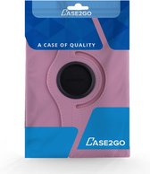 Case2go - Tablet hoes geschikt voor Lenovo Tab P11 - Draaibare Book Case + Screenprotector - 11 inch - Roze