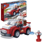 BanBao Brandweer Brandweerman- en  auto - 7117