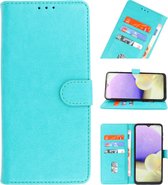 Wicked Narwal | bookstyle / book case/ wallet case Wallet Cases Hoesje voor Samsung Samsung Galaxy A21s Groen