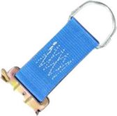 Touwbinder 50 mm blauw met sleufgatfitting