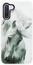 - ADEL Siliconen Back Cover Softcase Hoesje Geschikt voor Samsung Galaxy Note 10 Plus - Paarden