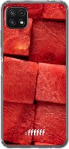 6F hoesje - geschikt voor Samsung Galaxy A22 5G -  Transparant TPU Case - Sweet Melon #ffffff