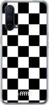 6F hoesje - geschikt voor OnePlus Nord CE 5G -  Transparant TPU Case - Checkered Chique #ffffff