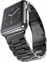 Apple Watch 38/40MM Metalen Horloge Bandje  - Metaal - Vlinder Sluiting - Polsband - Apple Watch 1 / 2 / 3 / 4 / 5 / 6 / SE - Zwart