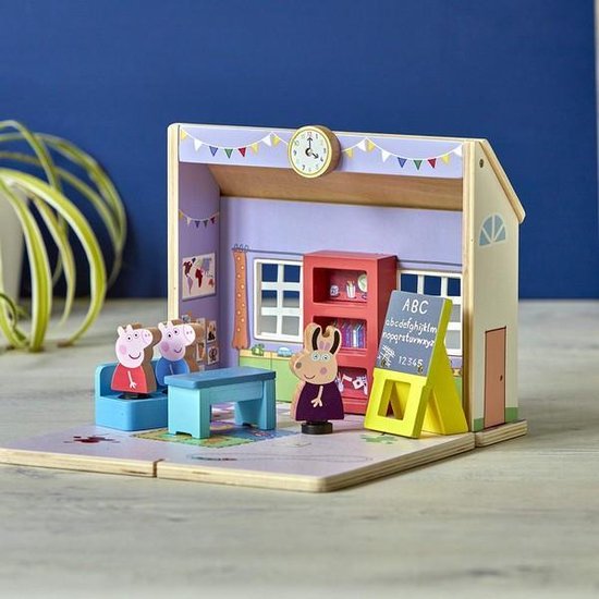 Afbeelding van het spel Speelset Peppa Pig School - Peuters - Hout (26 x 23,5 x 10 cm)