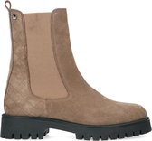 No Stress - Dames - Taupe suède chelsea boots met rits - Maat 37