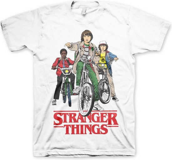 Stranger Things Heren Tshirt -M- Bikes Wit