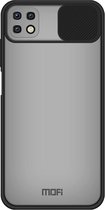 MOFI Samsung Galaxy A22 5G Hoesje Camera Slider Back Cover Zwart