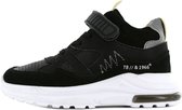 Shoesme zwarte hoge sneakers met grijs detail
