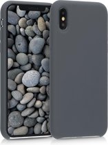 kwmobile telefoonhoesje voor Apple iPhone XS - Hoesje met siliconen coating - Smartphone case in mat zwart