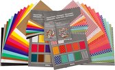 Glanspapier - Diverse kleuren - 32x40cm - 80 grams - Creotime - 1 set
