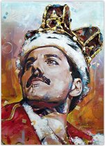 Freddie Mercury Queen - Fotokwaliteit Poster - 100 x 70 cm