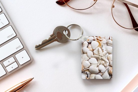 Sleutelhanger - Schelpen - Zeester - Strand - Uitdeelcadeautjes - Plastic