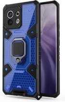 Voor Xiaomi Mi 11 Space PC + TPU-ringhouder beschermhoes (blauw)