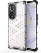Voor Honor 50 Pro schokbestendige honingraat pc + TPU-beschermhoes (wit)