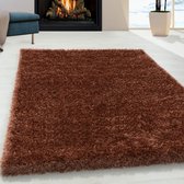 Extra hoogpolig shaggy vloerkleed Brilliant - copper - 80x150 cm