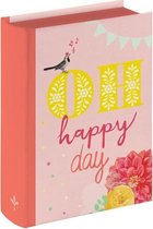 opbergboek Happy Day roze 10 cm