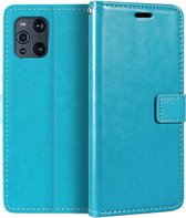 Oppo Find X3 Pro - Bookcase Turquoise - portemonee hoesje