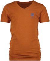 Vingino T-shirt B-basic Jongens Katoen/elastaan Bruin Maat 110