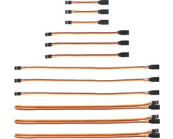MMOBIEL 12X 5X 3-Pin RC Servo kabel / 5X Servo Y kabel voor RC Drone, Auto, Robot, etc.