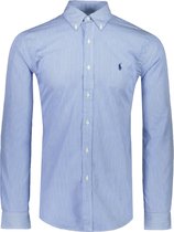 Polo Ralph Lauren  Overhemd Blauw Aansluitend - Maat XXL - Heren - Never out of stock Collectie - Katoen