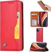 Kneed Skin Texture Horizontal Flip Leather Case met fotolijst & houder & kaartsleuven & portemonnee voor iPhone 13 Pro (rood)