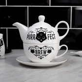 Alchemy - Purrfect Brew: Tea for One Theepot en theekop - Wit