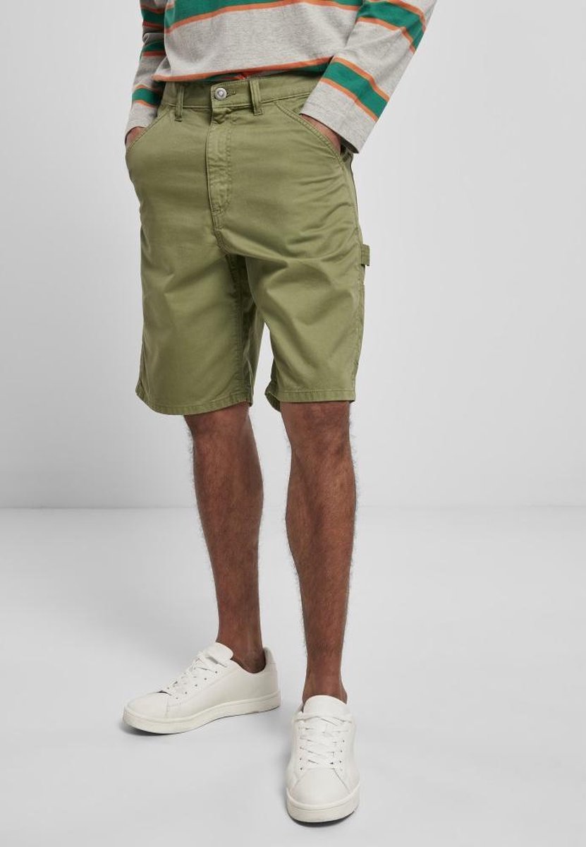 Urban Classics Carpenter Korte broek Taille 38 inch Groen