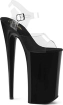 Pleaser Sandaal met enkelband, Paaldans schoenen -39 Shoes- BEYOND-008 Paaldans schoenen Zwart