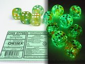 Chessex Nebula Spring/white Luminary D6 16mm Dobbelsteen Set (12 stuks)