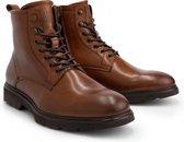 DenBroeck Foundry St. Hoge heren veterschoenen - Gevoerde boots - Cognac Bruin Leer - Maat 42