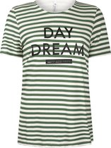 Zoso T-shirt Jill 215 Off White/green Dames Maat - XL