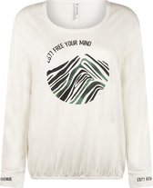 Zoso T-shirt Mind 215 Offwhite/green Dames Maat - M