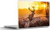 Laptop sticker - 17.3 inch - Hert - Winter - Zonsondergang - 40x30cm - Laptopstickers - Laptop skin - Cover