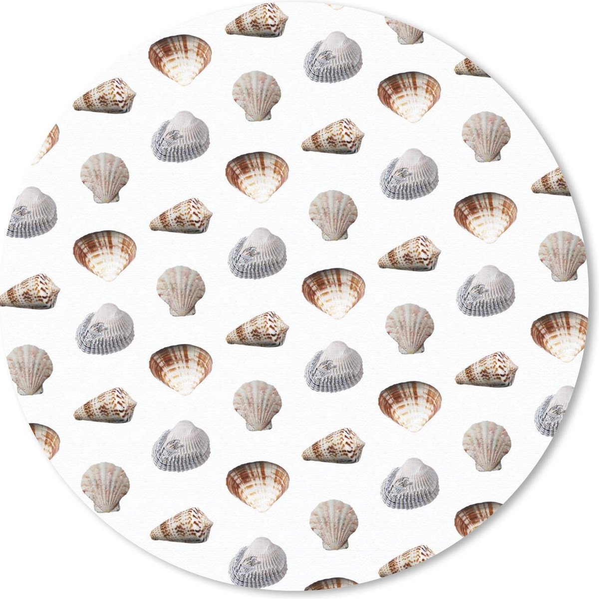 Muismat rond 30x30 cm - Mousepad Schelp - Patronen - Kleuren - Ronde muismatten