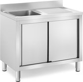 Royal Catering Wastafel kast - 1 Basin - Royal Catering - roestvrij staal - 400 x 400 x 240 mm