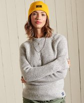 Superdry Dames Trui Geribde tweed trui met ronde hals