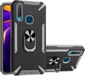 Voor vivo Y11 / Y12 / Y15 / Y17 PC + TPU-beschermhoes met 360 graden draaibare ringhouder (grijs)